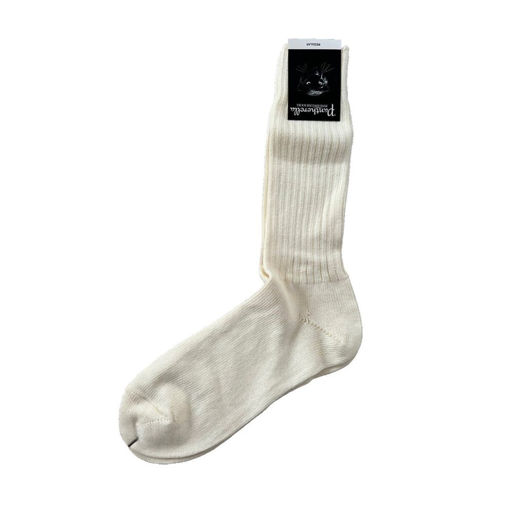 Pantherella Knit Thick Rib Socks Off White O/S